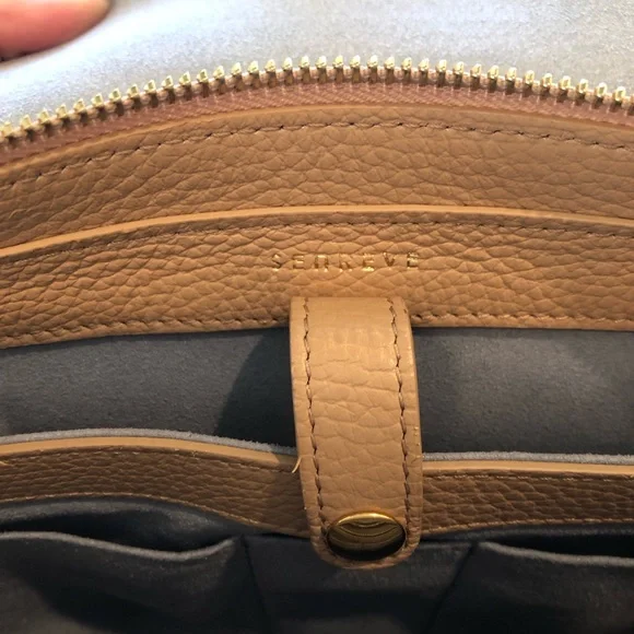 Pre-owned SENREVE Mini Maestra - Dolce leather/ Butterscotch color Gold hardware - Picture 3 of 9